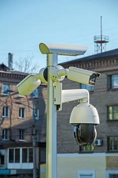 Outdoor CCTV security camera Stock Photos