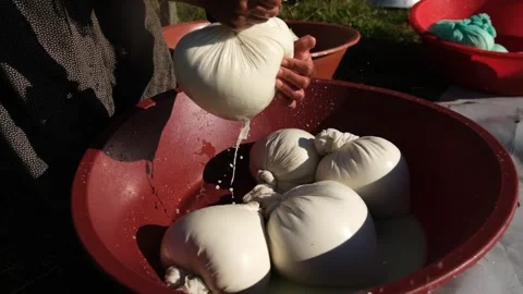 Outdoor Cheese Making Stock Footage 339226808