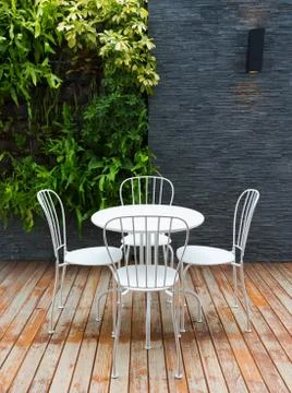 Outdoor coffee table Stock-Fotos