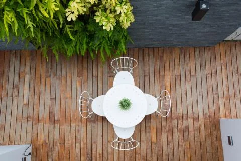 Outdoor coffee table 스톡 사진