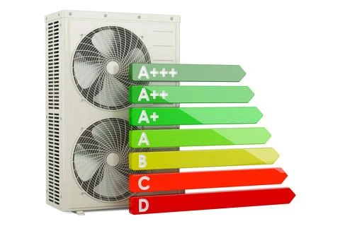 Outdoor Compressor Multi-Zone Unit, Air Conditioner with energy efficiency .. 库存插图