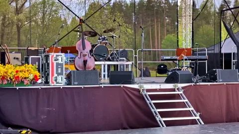 Outdoor Concert Stage Setup With Stock Video Pond5