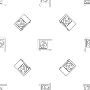 Outdoor conditioner fan pattern seamless vector Stock Illustration