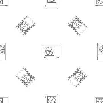 Outdoor conditioner fan pattern seamless Stock Illustration