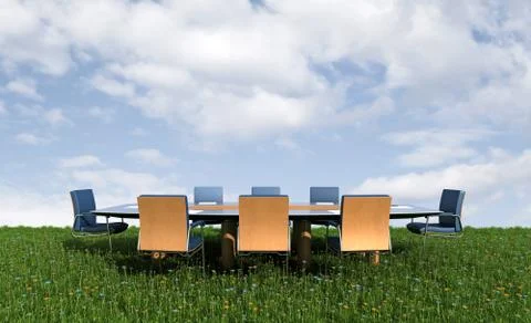 Outdoor conference Illustrazione stock