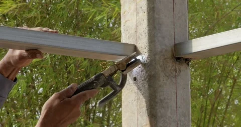 Outdoor construction site action close-up progress with a focus industry work Stock Footage 329502797