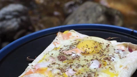 Outdoor cooking. Stock Footage 255463682