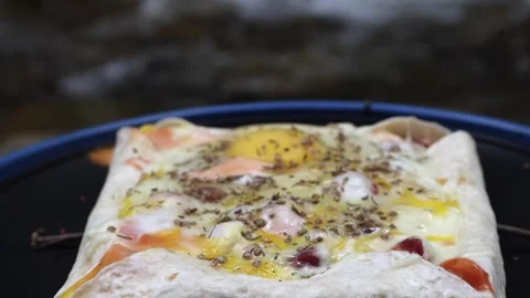 Outdoor cooking. Stock Footage 255463698