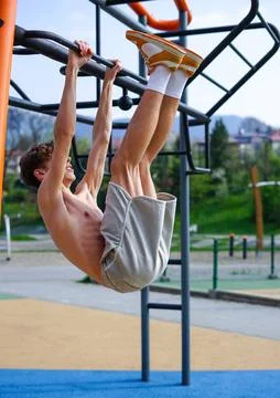 Outdoor Core Strength Training Stock Photos