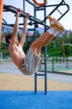 Outdoor Core Strength Training Stock Photos
