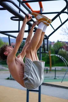 Outdoor Core Strength Training Stock Photos