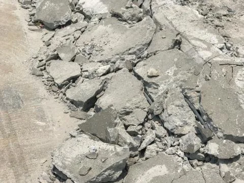 Outdoor Crack concrete texture background in thailand Stock Photos