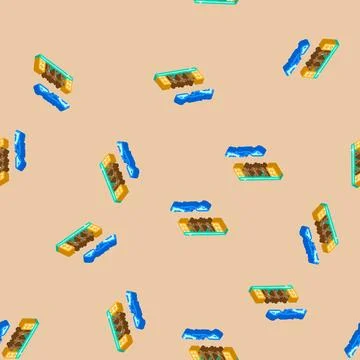Outdoor dance summer spend time isometric icon seamless pattern 스톡 일러스트