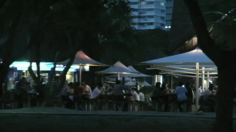 Outdoor Dining  Stock Footage 314197