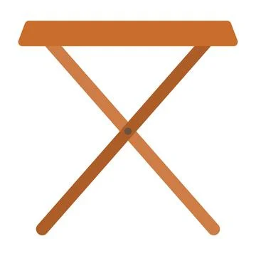 Outdoor dining table flat clipart vector illustration Stock Illustration