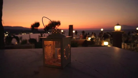 Outdoor Dinner Party At Sunset Stock Footage 114617387