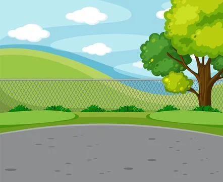 Outdoor empty nature park Illustrazione stock