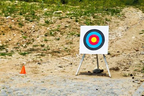 Outdoor empty portable target Stock Photos