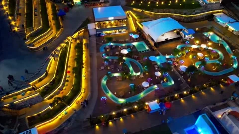 Outdoor entertainment center Stock Footage 213764388