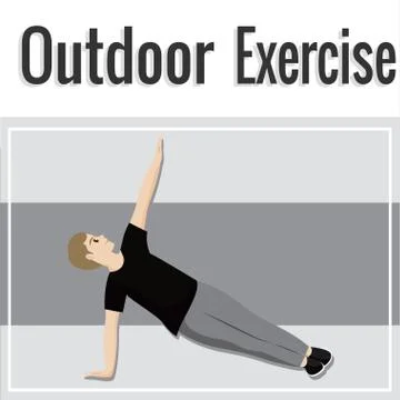 Outdoor exercise poster Stock Illustration