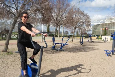 The outdoor exercises Foto stock
