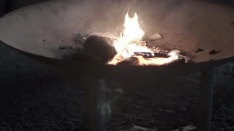 Outdoor fire pit Stock Footage 221155567