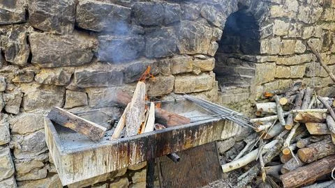 Outdoor fire pit Stock Photos