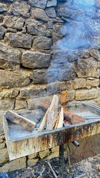 Outdoor fire pit Stock Photos