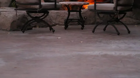 Outdoor Fireplace Video stock 40815373