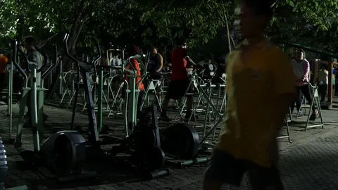 Outdoor Gym Stock-Footage 106823457