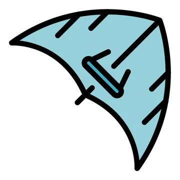 Outdoor hang gliding icon vector flat 스톡 일러스트
