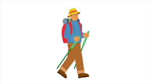 Outdoor Hiker Walking Stock Footage 338376685
