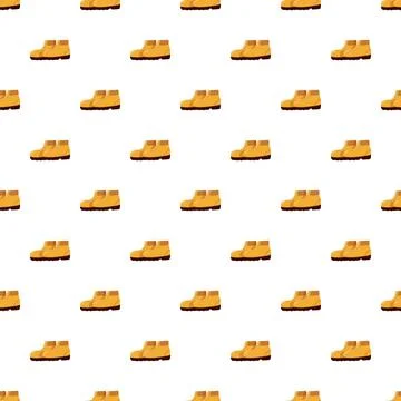 Outdoor hiking boots seamless pattern background illustration イラスト素材