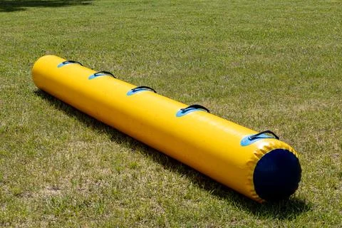 Outdoor inflatable team building jumping tube for group event activities Stock Photos