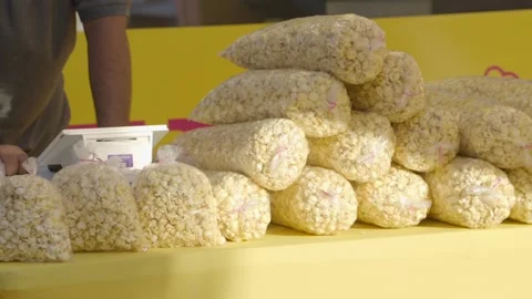 Outdoor kettle corn stand Stock Footage 288901484