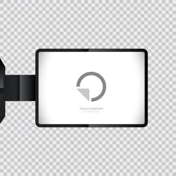 Outdoor light box mock-up for on transparency background, a blank advertisi.. Stock Illustration
