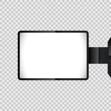 Outdoor light box mock-up for on transparency background, a blank vector li.. Stock Illustration