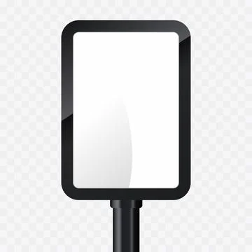 The outdoor lightbox with empty space in transparent hanging technology LED.. Stock Illustration