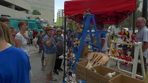 Outdoor market Stock Footage 89769035