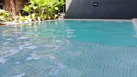 Outdoor mini swimming pool Stock Footage 309428257