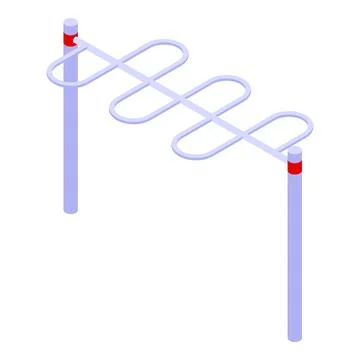 Outdoor monkey bars structure for playground fitness training Ilustración de archivo
