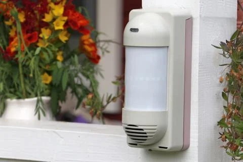 Outdoor motion detector 스톡 사진