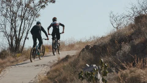 Outdoor Mountain Biking Stock Footage 125144589
