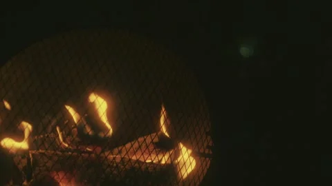 Outdoor Night Fire Stock Footage 271585628