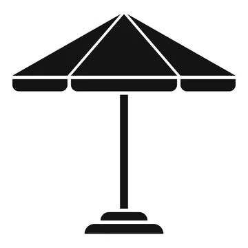 Outdoor parasol icon simple vector. Metal summer plan Illustrazione stock