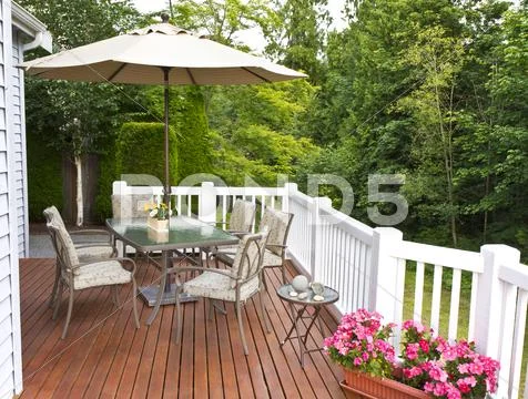 Outdoor patio Stock Photos