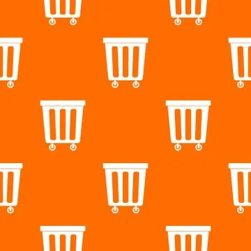 Outdoor plastic trash can pattern seamless Stock Illustration