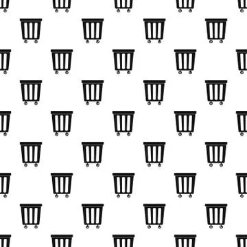 Outdoor plastic trash can pattern vector Stock Illustration