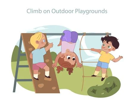Outdoor Playtime concept. Stock Illustration