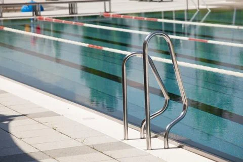 Outdoor pool lanes. Stock Photos